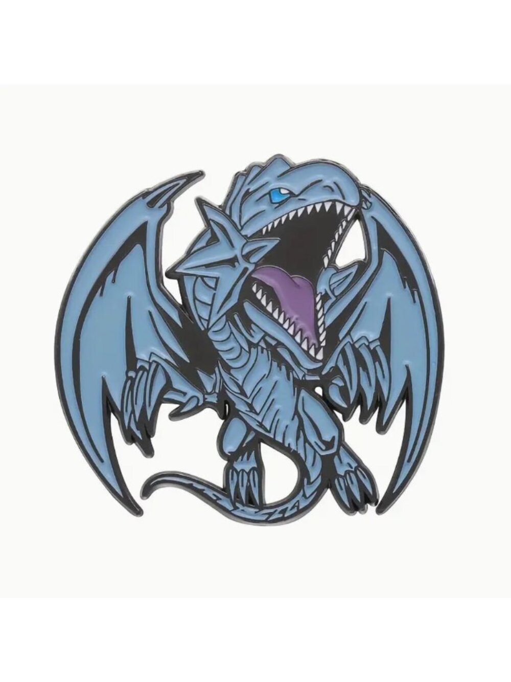 Lapel Pin Metal Enamel Gray Dragon Brooch